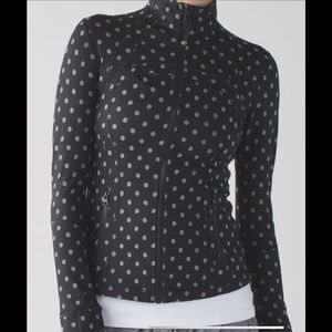 Lululemon Define Jacket in ghost dot black slate, Size 4
